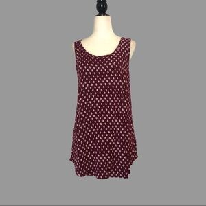 🤍 M 🤍 Old Navy Tank Top Sleeveless Floral Print Pattern Tunic Long​